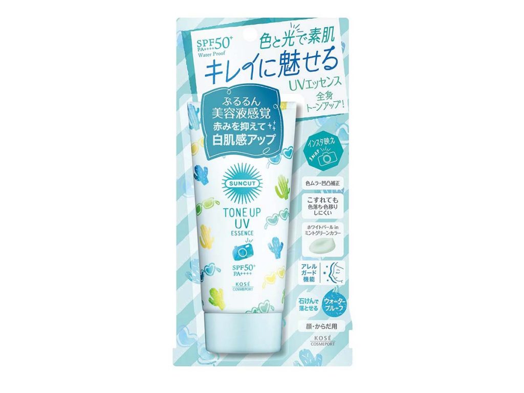 『サンカット®』瞬時に赤みを補正トーンアップ UV エッセンス ミントグリーン